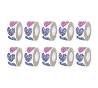 5000Counts Glittering Heart/Star Sticker for Scrapbooking Adhesive Sealing Label for Seal Envelope and Wrapping Manual