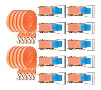5000kg10m 50mm X10pcs Heavy Duty Ratchet Strap 5 Ton Wheel Straps Trailer