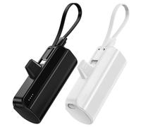 5000mAh Mini Portable Charger Compatible with iPhone 14/13/12/11/XR/XS/X/8/7/6, MFi Certified Ultra-Compact 20W PD Fast Charging Power Bank Mini Cute Battery Pack (2Pack)