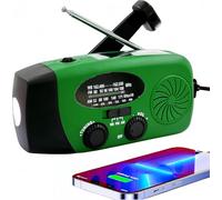 5000mAh Wind Up Solar Radio, Emergency Crank Weather Radio, FM/AM Radios | Portable Self Powered Radios with Torch SOS Alarm LED Flashlight Smart Phone USB Charger for Camping (5000mAh Green)
