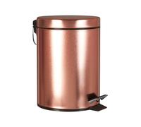 5000ml Rose Gold Pedal Bin, Stylish Metal Waste Bin With Soft Close Lid And Removable Inner Bucket, Elegant Premier Housewares Gold One Size