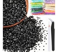 5000pcs 3mm Resin Rhinestones Bulk, Black Flatback Round Jelly Rhinestones Bedazzling Non Hotfix Crystal Gems Large Quantity Wholesale for DIY Crafts Clothes Bottles Tumblers Face Makeup Manicure