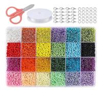 5000pcs 4mm Glass Seed Beads Small Craft Beads for DIY Bracelet Necklace Craft Jewelry Making Supplies