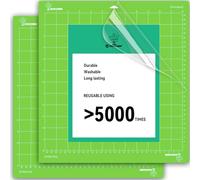 5000Times Cutting Mats for Cricut Maker/Explore 4,3,2,Siser Juliet,Romeo,Singer Momento StandardGrip 12x12 Inch Reusable Green Mat for Vinyl Sticker HTV Cardstock (StandardGrip, 12x12inch)
