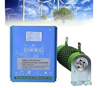 5000W-12000W Wind Solar Hybrid Charge Controller, 12V/24V/48V MPPT Regulator, Auto Switch Boost Controller for Wind Turbine & Solar Battery Charger, 10000W-48V