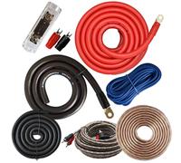 5000W Complete 0 Gauge Car Amplifier Wiring Kit with RCA Cables, 100A ANL Fuse Holder, Loom