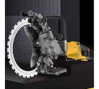 5000W Electric Concrete Circular Saw,29cm Cut Depth Wall Chaser Ring Cutter,2200 RPM,Water Fed Dust Suppression,Cuts 2m in 5 Min,for Granite,Stone,Brick, Masonry (Includes Diamond Blade)