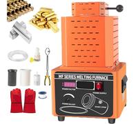 5000W Electric Melting Furnace, Digital 1600℃ /2912℉ Smelting Machine with Graphite Crucibles, Fast 3-5 Minute Melting for Gold, Silver, and Copper