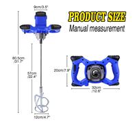 Industrial Power Mixer 1600W 240V