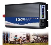 5000W Power Inverter 12V/24V/48V/60V/72V to 110V/220V AC Pure Sine Wave Converter, LCD Display, AC Outlets, Ideal for RVs & Vehicles, High-Efficiency Voltage Transformer