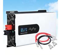 5000W Pure Sine Wave Inverter, DC to AC Voltage Converter with LCD Display, 2 AC Outlets for Home, RV, Truck, Car, Camping, Solar, Input 12V-72V Options