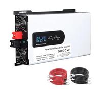 5000W Pure Sine Wave Power Inverter 72V 60V 48V 24V 12V DC to 120 240V AC Converter with AC Outlets Car Inverter for Truck, Home, RV, Camping, Off-Grid Solar Power Inverter(Size:12v to 110v)