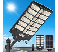 5000w Solar Street Lights Outdoor - Solar Lights Outdoor Waterproof Motion Sensor, 7000K Commercial Parking Lot Lights Dusk to Dawn, LED Street Lights Solar Powered Heavy Duty for Yard, Outside