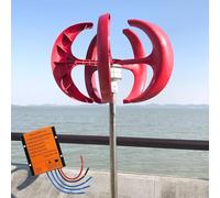 5000W Vertical Wind Turbine Generator Kit - 5-Blade Wind Power System with Controller & Flange Plate, Adjustable Speed for Home & Boat, Efficient Renewable Energy Solution, 24V