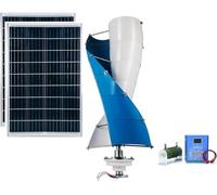 5000W Wind Turbine Generator Kit with Controller, Vertical Axis Hybrid System for Home Use and Solar Panels, Renewable Energy Solution