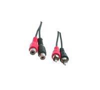 50025 cable RCA female x2, RCA male x2 1.5m Goobay