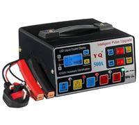 500A Heavy-Duty Car Battery Charger with LCD Display 12V/24V Smart Pulse Repair & Trickle Charge Universal Vehicle, Motorcycle & Lorry Battery Maintainer