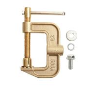 500A High Power Copper Ground Earth Clamp for Welding, G-Shaped Electrical Welder Accessory with Brass Material, 125 x 80 x 20 mm