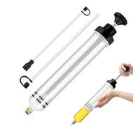 500cc Oil Extractor Pump with Fluid Transfer Hose - Efficient Hand Suction Syringe for Precise Engine Oil Changes, Brake Bleeding, and Fuel Extraction - Automotive Multi-Purpose Suction Pump