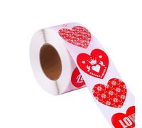 500Counts Valentines Day Heart Sticker 25mm 38mm Adhesive Wrapping Labels for Wedding Valentines Packaging Heart Labels
