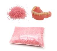 500g/Bag Dental Denture Flexible Acrylic Blood Streak Simulation for False Teeth Material Dentist Clinic Dentistry Lab Material (Pink 500g)