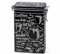 500g Black & White Vintage Style Rectangle Coffee Tin