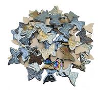 500g Butterfly Ceramic Rainbow Mosaic Tiles,Mixed Iridescent Mosaic Pieces for DIY Craft,Plates, Flowerpots,Coaster,Vases Cups,Mosaic Handmade Home and Outdoor Decor (Rainbow Black)