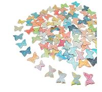500g Butterfly Rainbow Ceramic Mosaic Tiles,Mixed Iridescent Mosaic Pieces for DIY Craft,Plates, Flowerpots,Coaster,Vases Cups,Mosaic Handmade Home and Outdoor Decor (Rainbow Mix Color)