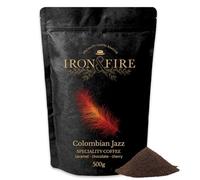 500g Colombian Jazz Speciality Blend Cafetiere/French Press Grind - Award-Winning Colombian Coffee with Chocolate, Caramel & Cherry Notes - IRON & FIRE