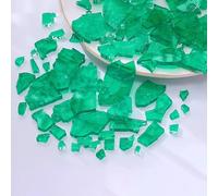 500g Colors Glass Ice Crack Fragments for Crafts Tempered Colorful Irregular Transparent for DIY Crafts Art Deco Light Shadow Artwork-Green