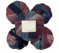 500g Hand-Woven Rainbow Duan Dye Wool Scarf, Shawl, and Hat Set - Colorful Knitted Accessories for All Seasons(36color)