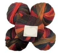 500g Hand-Woven Rainbow Duan Dye Wool Scarf, Shawl, and Hat Set - Colorful Knitted Accessories for All Seasons(25color)