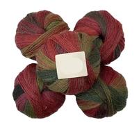 500g Hand-Woven Rainbow Duan Dye Wool Scarf, Shawl, and Hat Set - Colorful Knitted Accessories for All Seasons(11color)