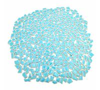 500g Irregular Ceramics Mosaic Tiles, 0.5-2 cm Small Mosaic Pieces Stones for DIY Mosaic Making Craft Hobby Arts Home Wall Decoration (Sky Blue)