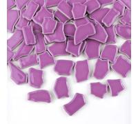 500g Irregular Ceramics Mosaic Tiles, 2-4cm Mosaic Pieces Stones for DIY Mosaic Making Craft Hobby Arts Home Wall Decoration (Purple)