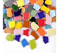 500g Irregular Ceramics Mosaic Tiles, 2-4cm Mosaic Pieces Stones for DIY Mosaic Making Craft Hobby Arts Home Wall Decoration (Mix Color)
