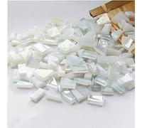 500g Irregular Crystal Mosaic Tiles,Small Mosaic Tile DIY Hobbies Children Handmade Crystal Craft for Crafts Bulk DIY Picture Frames Handmade Jewelry Coaster (White Series)