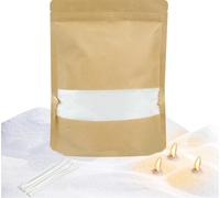 500g Jasmine Scented Pearled Candle Sand and 20PCS Wicks Candle Wax for Candle Making Long Lasting Pearl Powder Snow Wax for Wedding Decor, Thank You Gifts, Christmas