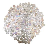 500g Mixed 3 Size Random Round Ceramic Iridescent Mosaic Tiles,Making Creative Ceramic Mosaic Tiles for DIY Craft Plates Flowerpots Vases Cups Handmade Home Decor (Rainbow White)