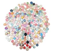 500g Mixed 3 Size Random Round Ceramic Iridescent Mosaic Tiles,Making Creative Ceramic Mosaic Tiles for DIY Craft Plates Flowerpots Vases Cups Handmade Home Decor (Rainbow Mix Color)