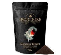 500g Mombasa Twilight Speciality Blend Espresso Grind - Medium Roast, Great Taste Award-Winning Single-Origin Kenyan Coffee with Full-Bodied Chocolate, Floral & Berry Notes - IRON & FIRE