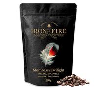 500g Mombasa Twilight Speciality Blend Whole Beans - Medium Roast, Great Taste Award-Winning Single-Origin Kenyan Coffee with Full-Bodied Chocolate, Floral & Berry Notes - IRON & FIRE
