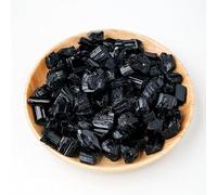 500g Natural Crystal Stone Polishing Rolling Stone 1.5-2cm Black Crystal Raw Stone Aromatherapy Stone Expansion Stone Fish Tank Decoration Rolling Stone