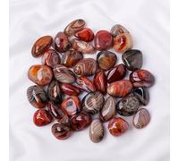 500g Natural Crystal Stone, red Texture, Large Particle Rolling Stone, 3-5cm in Size. Play with Crystal raw Stone, Home Fish Tank Decoration Stone