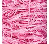 500g Pink Shredded Tissue Paper for Gift Boxes, Dust-free Pink Shredded Paper for Hampers, Soft to the Touch, Ideal Hamper Filling & Packaging Filler