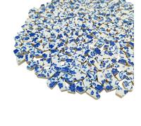 500g Porcelain and White Small Ceramic Mosaic Tiles,1-2 CM Broken Irregular Mosaic Tiles for DIY Craft,Floor,Kitchen,Pool, Flower Pots Home and Outdoor Deco (Porcelain 06)