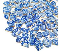 500g Porcelain Ceramic Mosaic Tiles,Broken Irregular Mosaic Tiles for DIY Craft Floor,Kitchen,Pool, Flower Pots Mosaic Making Supplies (Porcelain 08)