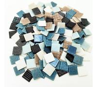 500g Quartz Mosaic Tiles, 2CM Multi Color Mosaic Pieces Stones for DIY Making Craft Hobby Arts Home Wall Decoration (Mix White Black)