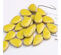 500g Raindrops Ceramics Mosaic Tiles for DIY Crafts Home Decoration, 1.2 x 1.9 cm DIY Mosaic Tile Kits for Craft Plates Flowerpots Vases Cups Mosaic Making Supplies Art Projects (Yellow)