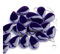 500g Raindrops Ceramics Mosaic Tiles for DIY Crafts Home Decoration, 1.2 x 1.9 cm DIY Mosaic Tile Kits for Craft Plates Flowerpots Vases Cups Mosaic Making Supplies Art Projects (Navy Blue)
